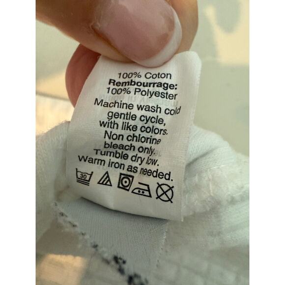 Madewell Women’s Size XS White Quilted Waffle Pattern high low top back zip - Picture 7 of 9